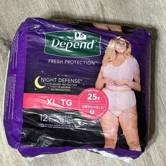 Other - Women's depends underwear size‎ XL 12 pack Night Defense